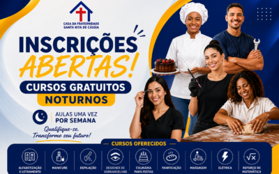 Casa da Fraternidade abre inscrições para Cursos Noturnos Gratuitos