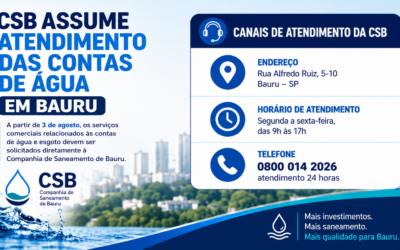 Saiba o que muda nas contas de água em Bauru